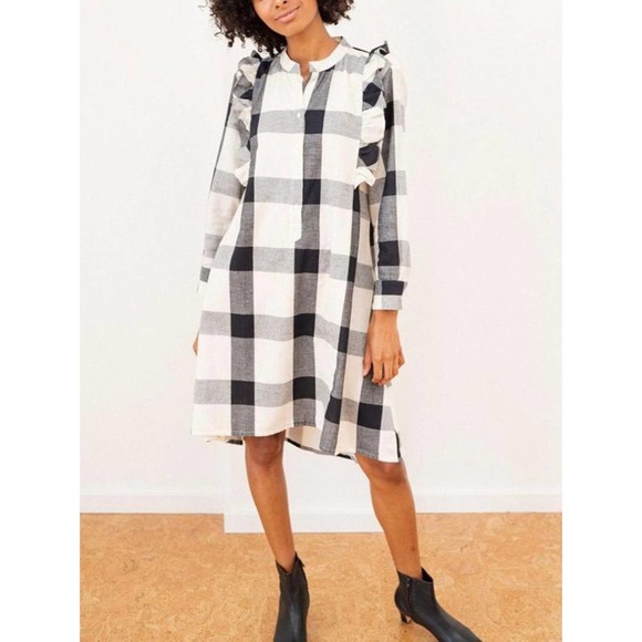 Tribe Alive Freya Ruffled Shirt Dress Size XS - Picture 4 of 11